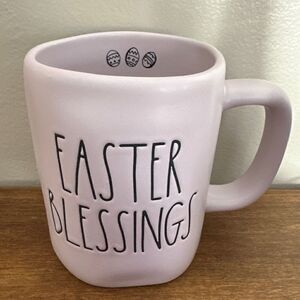 Rae Dunn Easter Blessings Mug Light Lilac Egg Pattern Inside New